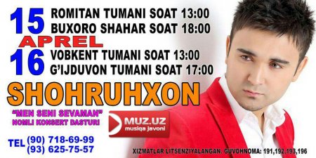 Shohruhxon gastrolga otlandi