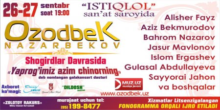 Ozodbek Nazarbekov jiddiy loyihalar ustida bosh qotirmoqda